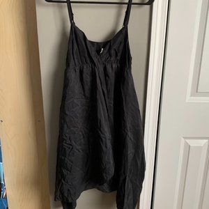 Black silk babydoll Wilfred dress